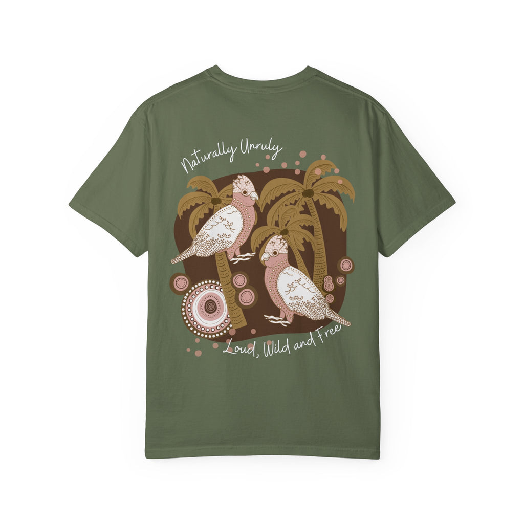 T-Shirt — “Naturally Unruly: Loud, Wild and Free” Cockatoo Graphic