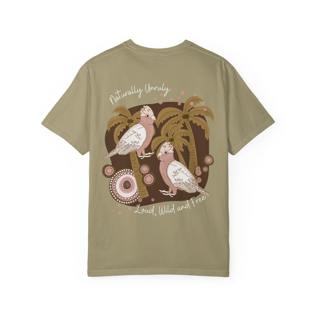 T-Shirt — “Naturally Unruly: Loud, Wild and Free” Cockatoo Graphic